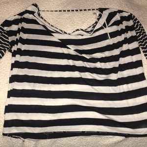 American Eagle stripped semi backless top.